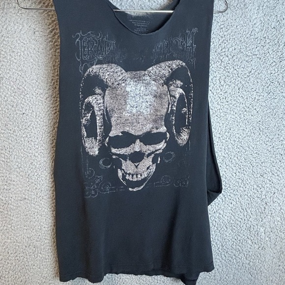 Cradle Of Filth Other - Cradle Of Filth Sleeveless Goat T Shirt Size Medium Black Metal Rare Print Goth